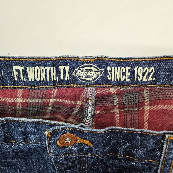 Dickies Relaxed 100% Cotton Flannel Lined Jean 38x30 - Picture 6 of 11